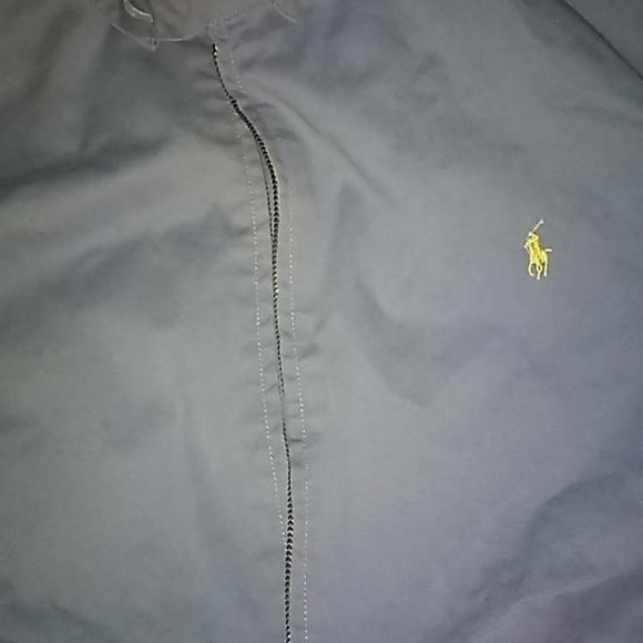 (678-888-5446) Baby Blue and White Polo Jacket - Picture 3 of 3